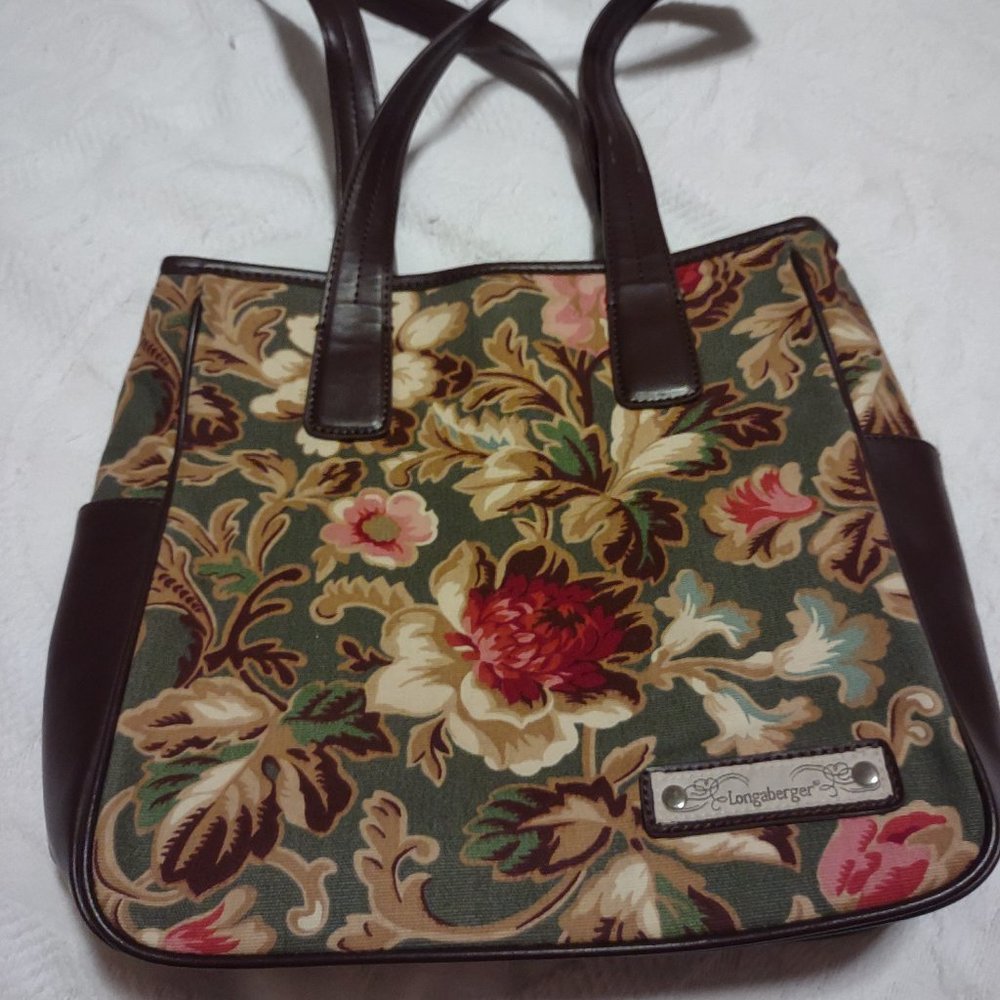 Vintage Longaberger French Floral Garden Handbag
